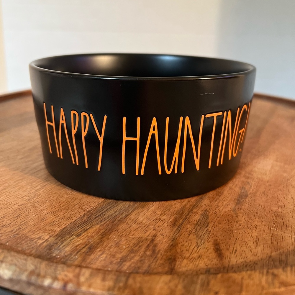 Rae Dunn Artisan Black Bowl happy haunting
